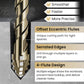 High-Strength 4-Flute Serrated Eccentric Drill Bit Kit