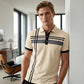 🏕️New arrival 40% OFF💪Men's Striped Short Sleeve Collared Top