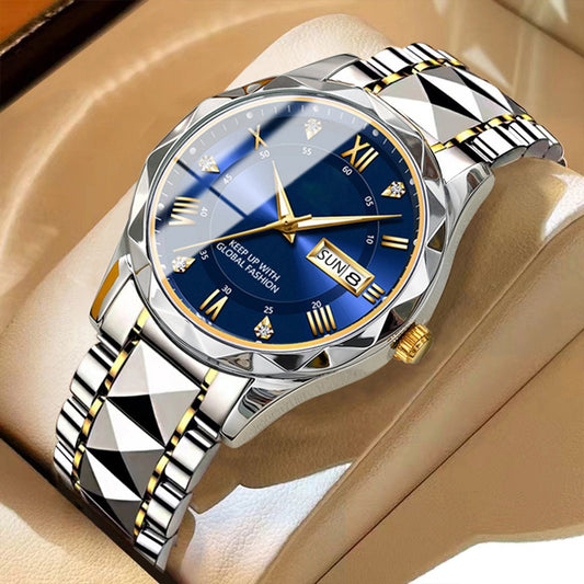 🥳2026 HOT SALE🥳⌚Waterproof Luminous Stainless Steel Two-tone Quartz Men's Watch