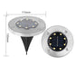 8-LED Solar Ground Lights for Outdoor Gardens