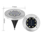8-LED Solar Ground Lights for Outdoor Gardens