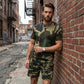 🌿40% OFF！🌲Men's Camouflage Print T-Shirt & Shorts Set