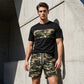🌿40% OFF！🌲Men's Camouflage Print T-Shirt & Shorts Set