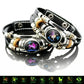☪️Glow-in-the-Dark Leather Zodiac Sign Bracelet For Men and Women (6.9/8.1 inches)♑️