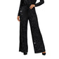 🎄🎁2026 Sale 40% OFF🥰Women's Sequin Sparkle Wide Leg Pants with Elastic Waistband