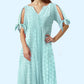 👗 50% OFF NOW! 💃 Women's Elegant V-Neck Hollow-Out Solid Dress – Flattering cut, breathable fabric & perfect for summer parties or date nights ✨