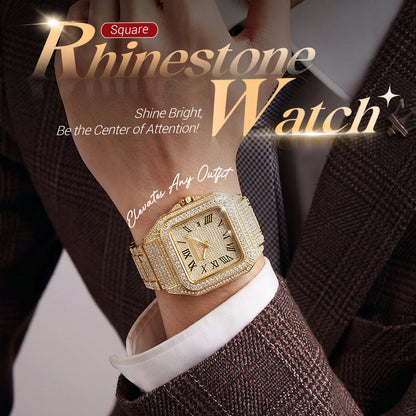 🎁2026 New Arrivals 50% OFF💥Luxury Square Rhinestone Watch – Elegant Sparkle for Every Occasion✨