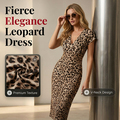 👗New arrival 40% OFF!🥰Women's V-Neck Leopard Print Dress