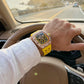 ⌚Men's Luxury barrel-shaped watch Rhinestone Embellished Watch