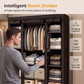 🧥 Easy‑to‑Assemble Portable Non‑Woven Fabric Wardrobe, Large‑Capacity Freestanding Closet, Sturdy Frame, Multi‑Compartment Storage for Clothes, Bedding & Household Items