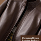 🧥40% OFF NOW! ❄️ Men's Warm Plush Lining Leather Jacket - Windproof & Stylish, Perfect for Cold Weather Outings ✨