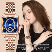 💎Fashion Square Ladies Rose Gold Diamond Watch
