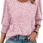 🏖️Womens 3/4 Sleeve T-Shirts Cute Crewneck Tees Blouses