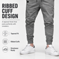 👖 50% OFF NOW! 🏃 Men's Casual Joggers – Drawstring Elastic Waist, Slim Fit & High Stretch – Perfect for All Seasons 🌧️