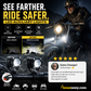 🏍️ Universal Motorcycle LED Spotlights – Dual Beam & All-Weather Waterproof 💡