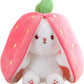🍓 LAST DAY PROMOTION - 50%OFF🍓Strawberry Bunny Transformed into Little Rabbit🎀 Fruit Doll Plush Toy🐰