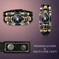 ☪️Glow-in-the-Dark Leather Zodiac Sign Bracelet For Men and Women (6.9/8.1 inches)♑️