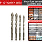High-Strength 4-Flute Serrated Eccentric Drill Bit Kit