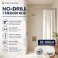 Create storage space anywhere anytime！Adjustable No-Drill Tension Rod