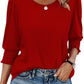 🏖️Womens 3/4 Sleeve T-Shirts Cute Crewneck Tees Blouses