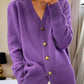 🌸Women's Casual Autumn Plain Yarn Buttoned Cardigan