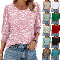 🏖️Womens 3/4 Sleeve T-Shirts Cute Crewneck Tees Blouses