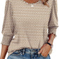 🏖️Womens 3/4 Sleeve T-Shirts Cute Crewneck Tees Blouses