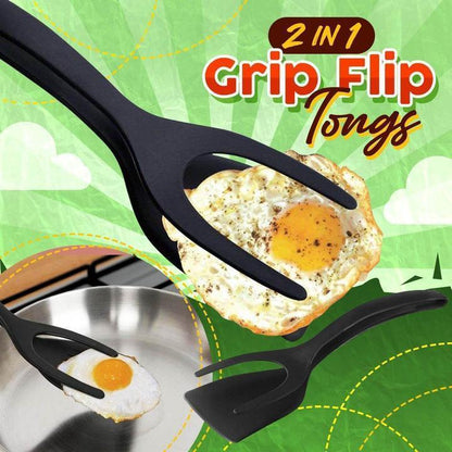🌞Summer Hot Price ￡5.99!!🔥2 In 1 Grip Flip Tongs