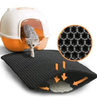 🐾  Non-Slip Cat Litter Mat – Waterproof, Easy Clean, Odor-Free 🧹