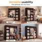 🧥 Easy‑to‑Assemble Portable Non‑Woven Fabric Wardrobe, Large‑Capacity Freestanding Closet, Sturdy Frame, Multi‑Compartment Storage for Clothes, Bedding & Household Items