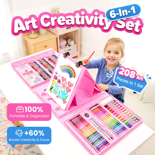 🎁Christmas Gift 🎄🎅🎨 50% OFF HOT PROMOTION! ✨ Deluxe 6-in-1 Art Creativity Set - Includes Drawing Tools & 12 Colors for Kids' Creative Development 🧑‍🎨🌟