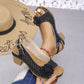 ⏰Last Day Hot Sale 50%!!🎁Women's Casual Floral Hollow Out Slope Heel Sandals