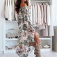 🌸Summer dress 50% OFF👗Floral Print Off-Shoulder Top & Maxi Skirt Two-Piece Set💕