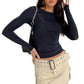🔥Women’s Basic Slim Open Navel T-shirt🔥