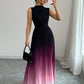 👗 40% OFF💜 Ombre Pleated Sleeveless Mock Neck Maxi Dress