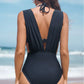 🏖️Summer Specials🩱Women's Underwire Tummy Control One Piece Halter Plunging Neck Swimsuit