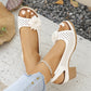 ⏰Last Day Hot Sale 50%!!🎁Women's Casual Floral Hollow Out Slope Heel Sandals