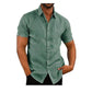 👔Men's Shirt With Solid Color Lapel And Short Sleeves