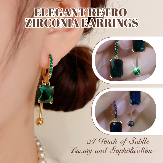 💎  Vintage Synthetic Diamond Earrings – Geometric, Dangling, Clip-On ✨