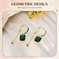 💎  Vintage Synthetic Diamond Earrings – Geometric, Dangling, Clip-On ✨
