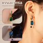💎  Vintage Synthetic Diamond Earrings – Geometric, Dangling, Clip-On ✨