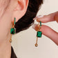 💎  Vintage Synthetic Diamond Earrings – Geometric, Dangling, Clip-On ✨