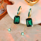 💎  Vintage Synthetic Diamond Earrings – Geometric, Dangling, Clip-On ✨