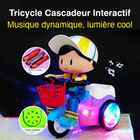 ⏰ Stunt Tricycle for Kids – Music, Lights & 360° Rotation – Dynamic Fun for Ages 1-4 🎉