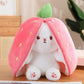 🍓 LAST DAY PROMOTION - 50%OFF🍓Strawberry Bunny Transformed into Little Rabbit🎀 Fruit Doll Plush Toy🐰