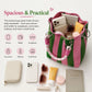🏆👜  Boho Striped Knit Bucket Handbag for Women – Handmade Summer Beach Shoulder Bag