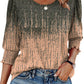 🏖️Womens 3/4 Sleeve T-Shirts Cute Crewneck Tees Blouses