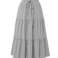 🎀Petite Power✨40% OFF！🔥Women's Casual Tiered A-Line Maxi Skirt with Drawstring Waist
