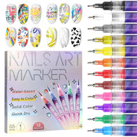 🎁Christmas Gift 40%OFF💅12 Colors Nail Art Pens Set🎨