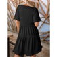 🔥2026 Summer Hot Sale 40% OFF🌈Women's V Neck Ruffle Casual A-Line Flowy Swing Shift Dress